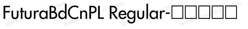 FuturaBdCnPL Regular字体转换